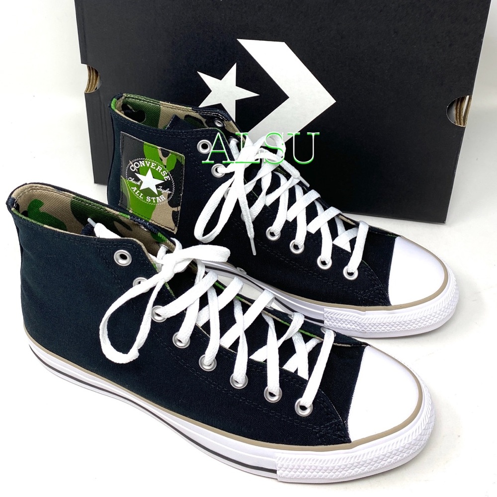 Converse Ctas Canvas High Top Black Khaki Men’s - Picture 8 of 11